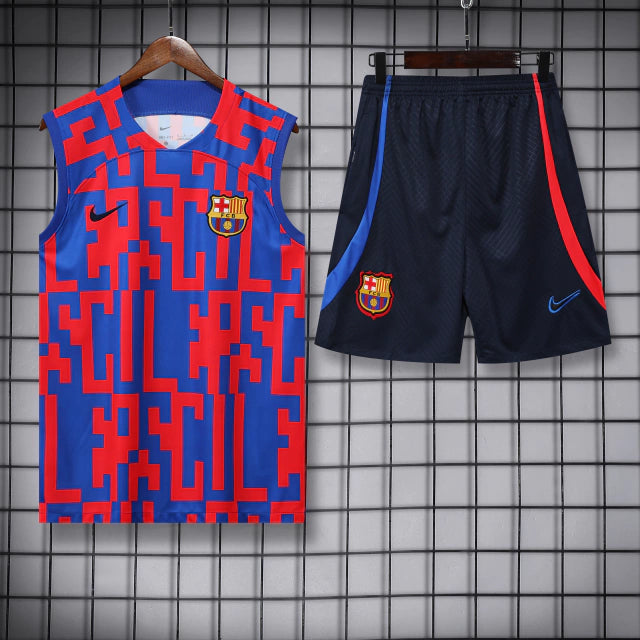 Kit Regata Barcelona Treino 23/24 - Azul/Grená