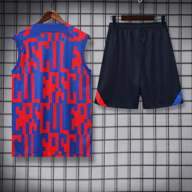 Kit Regata Barcelona Treino 23/24 - Azul/Grená