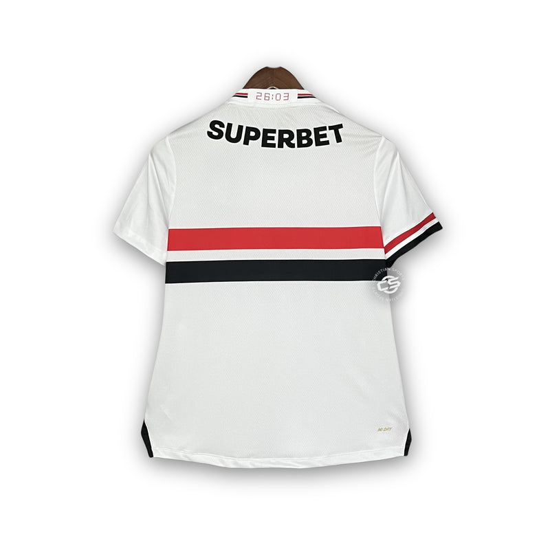 Camisa São Paulo Home Kit 25/26 - Feminina - Lançamento