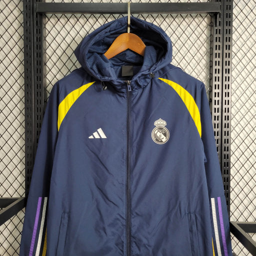 Jaqueta Corta Vento Treino Real Madrid 23/24 - Azul