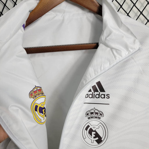 Jaqueta Corta Vento Reversível Real Madrid 23/24 - Branca
