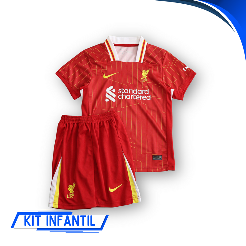 Kit Infantil Liverpool Home 24/25 - Lançamento