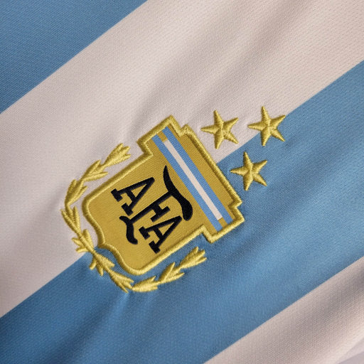 Camisa Argentina Home 23/24 3 Estrelas - Adidas Manga comprida - Versão Torcedor