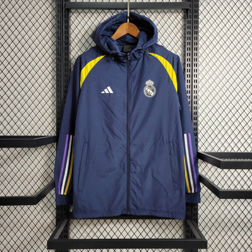 Jaqueta Corta Vento Treino Real Madrid 23/24 - Azul