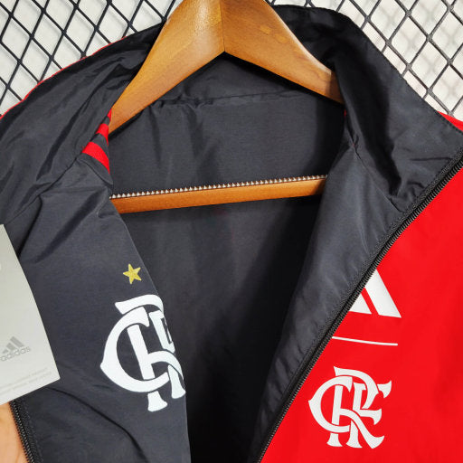 Jaqueta Corta Vento Flamengo Reversível 23/24 - Lançamento - Rubro Negro