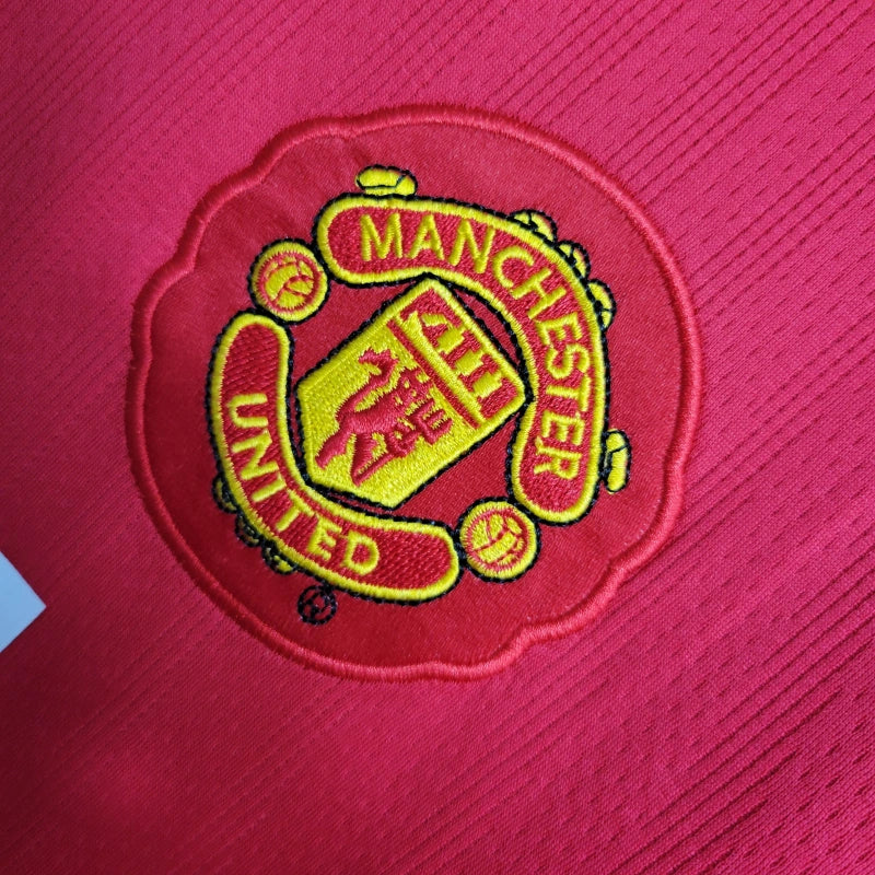 Camisa Manchester United Titular 07/08 - Versão Retro - Manga Comprida