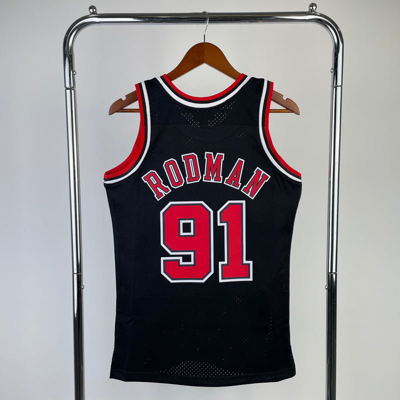 Regata NBA Chicago Bulls 97/98 - Black Hardwood - M&Ness