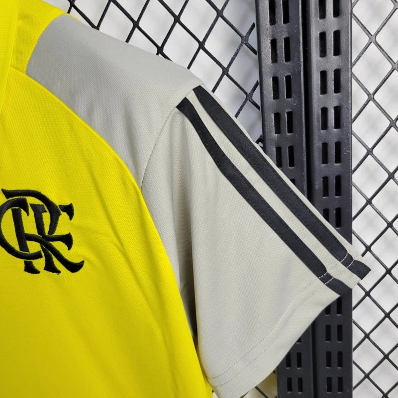Camisa Polo Flamengo Viagem 24/25 - Amarelo - Lançamento