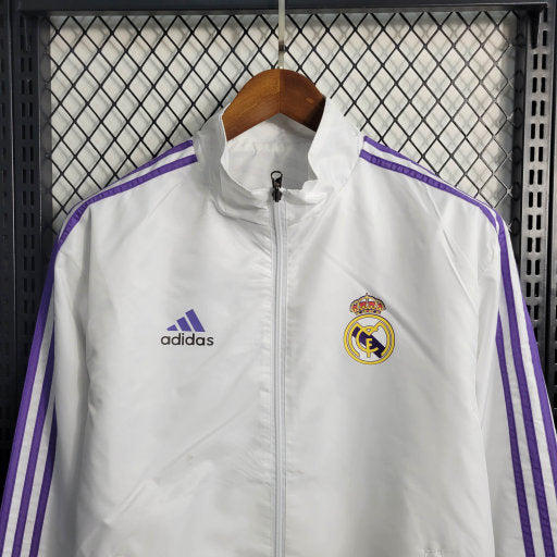 Jaqueta Corta Vento Reversível Real Madrid 23/24 - Branca