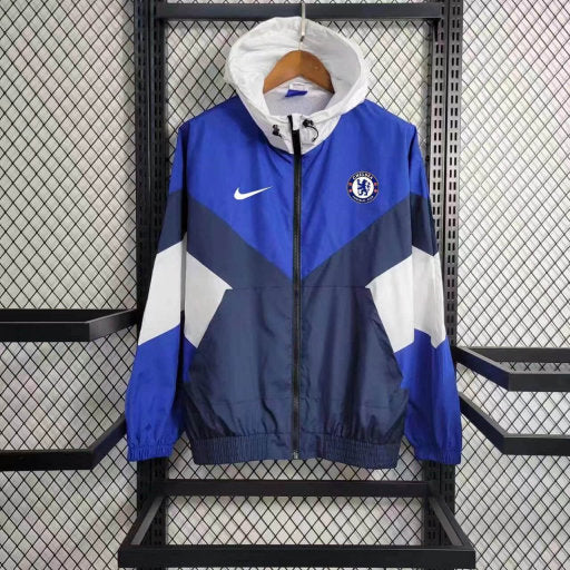 Jaqueta Corta Vento Chelsea 23/24 - Azul e Branco