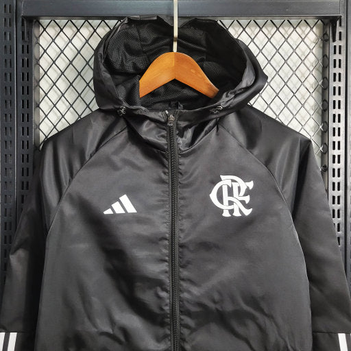 Jaqueta Corta Vento Flamengo Black 23/24 - Lançamento