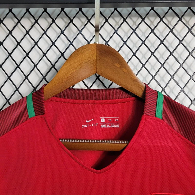 Camisa Portugal Titular 2016 - Versão Retro - Manga Comprida