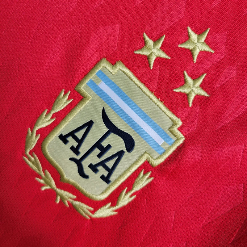Camisa Argentina Goleiro 23/24 - Adidas Torcedor Masculina - Vermelho